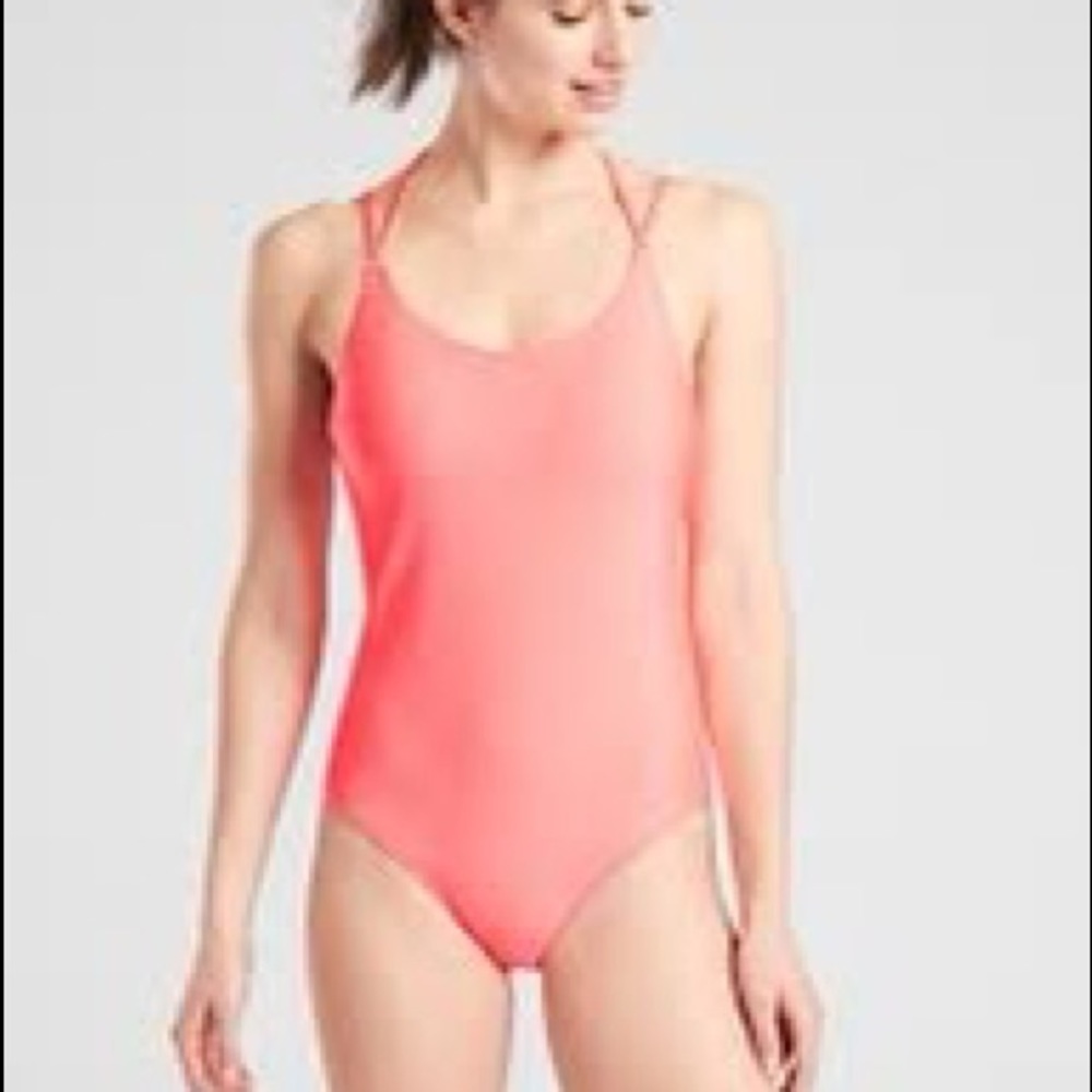 Athleta Keyhole One Piece Swimsuit in Pink